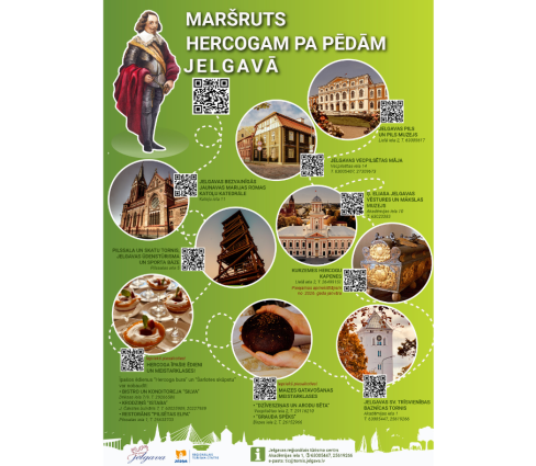 Pastaigu maršruts Hercogam pa pēdām Jelgavā