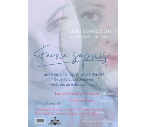 11. aprīlī – Duo Spectrum kamermūzikas koncerts “Faunas sapnis”